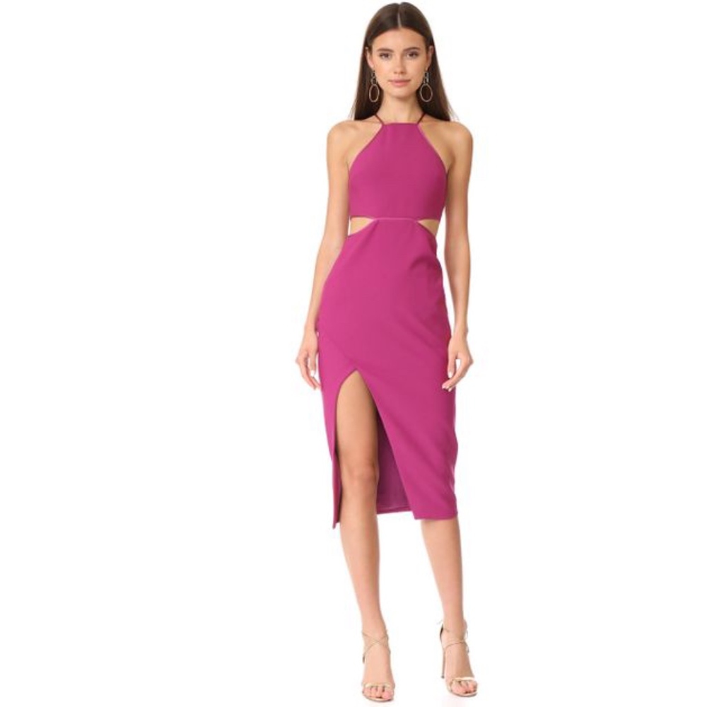 Cinq a Sept Yael Pink Cut-out Cocktail Dress
